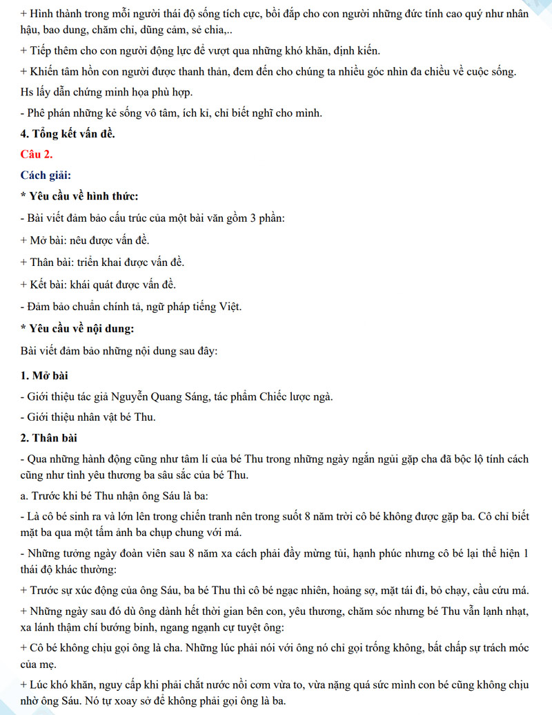 Đề thi vào lớp 10 môn Văn Cao Bằng năm 2025