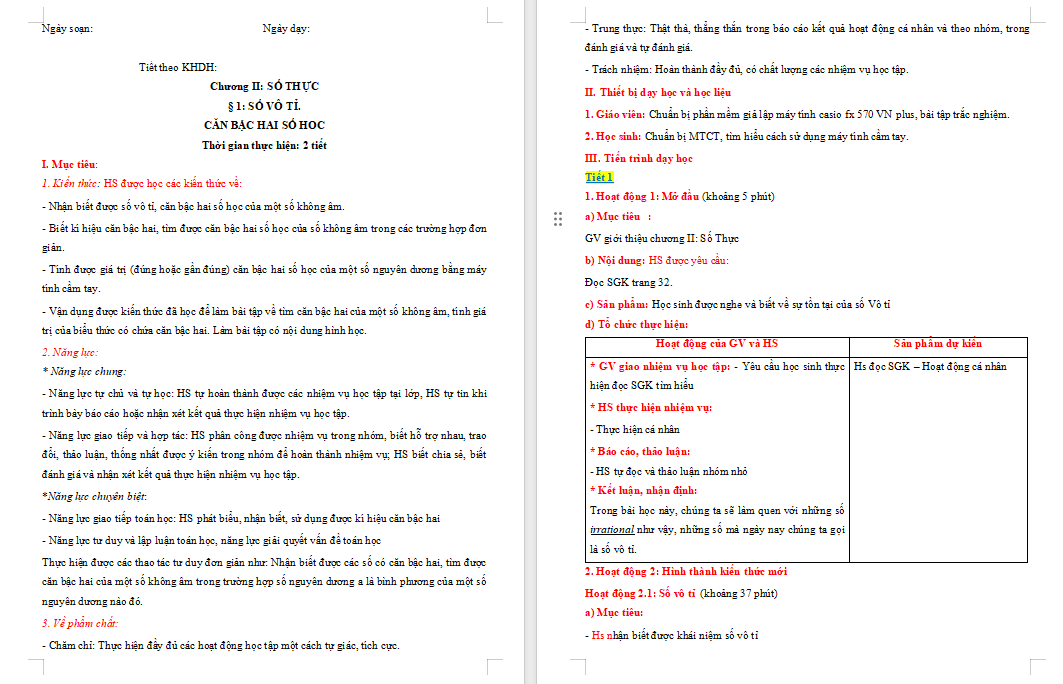 Số vô tỉ Căn bậc hai số học