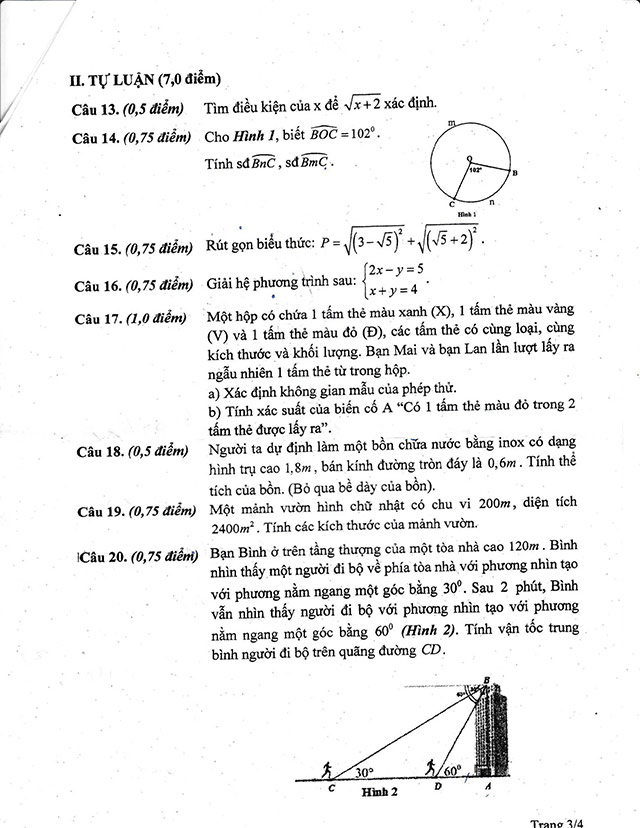 Đề thi vào lớp 10 môn Toán THPT Chuyên Lâm Đồng