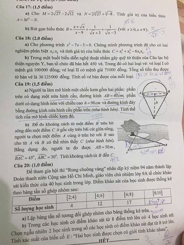 Đề thi vào lớp 10 môn Toán Quảng Bình năm 2025