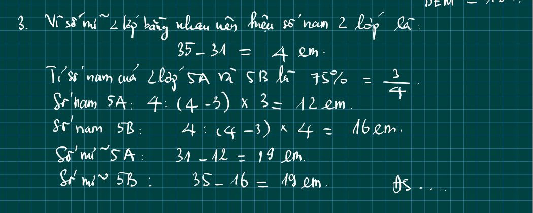 Đáp án đề thi vào lớp 6 môn Toán THCS Vũ Duệ