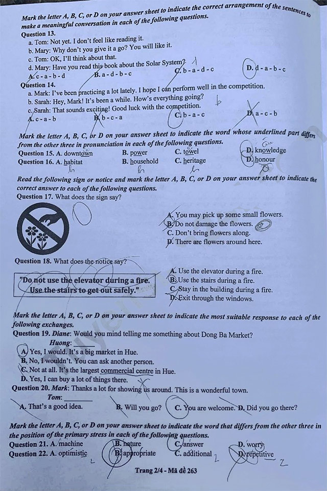 Đề thi vào 10 môn Anh Bắc Ninh năm 2025
