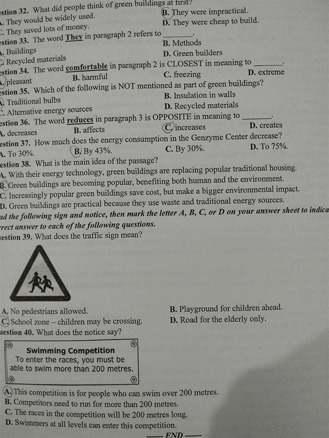 Đáp án đề thi vào 10 môn Anh Đắk Lắk