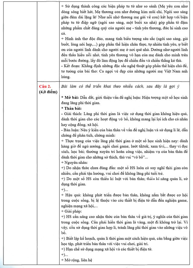 Đáp án đề thi vào 10 Bắc Ninh