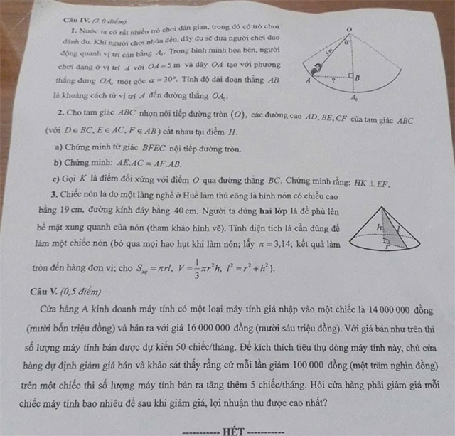 Đề thi vào lớp 10 môn Toán Đắk Lắk năm 2025