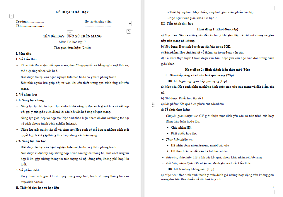 Ứng xử trên mạng