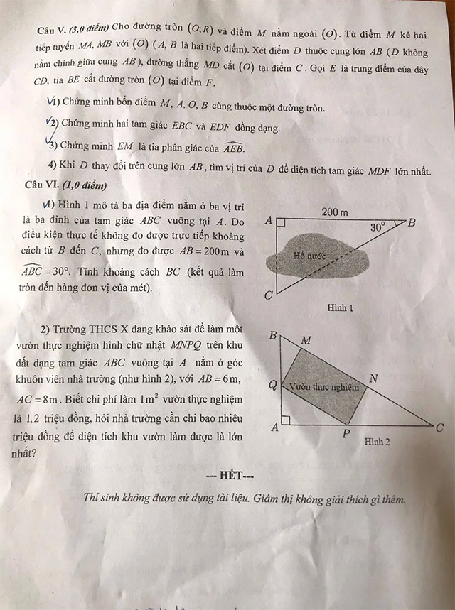 Đề thi vào lớp 10 môn Toán Hà Nam năm 2025