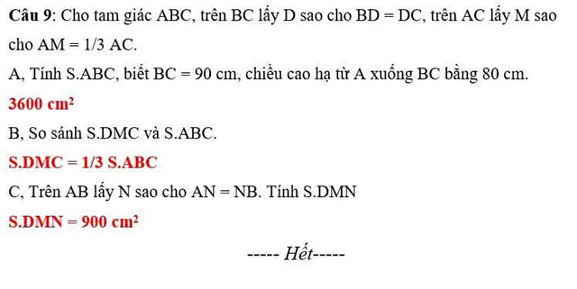 Đề thi vào lớp 6 môn Toán trường THCS Lập Thạch