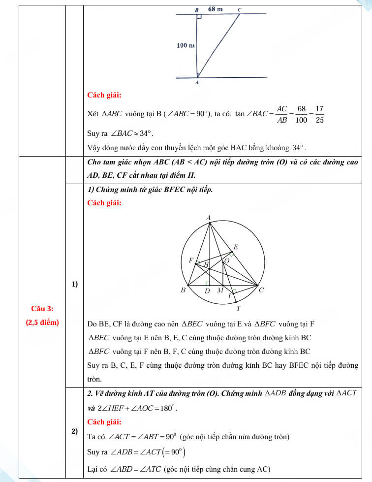 Đáp án đề thi vào 10 Toán Vũng Tàu