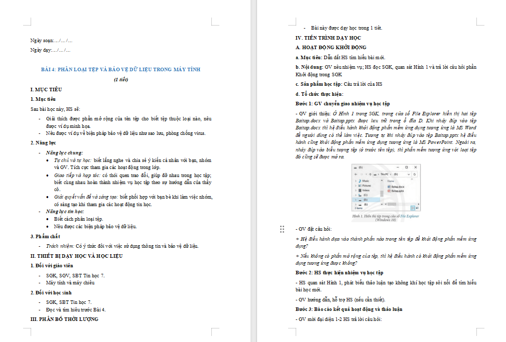 Phân loại tệp và bảo vệ dữ liệu trong máy tính