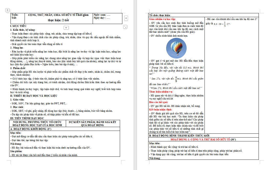 Cộng trừ nhân chia số hữu tỉ