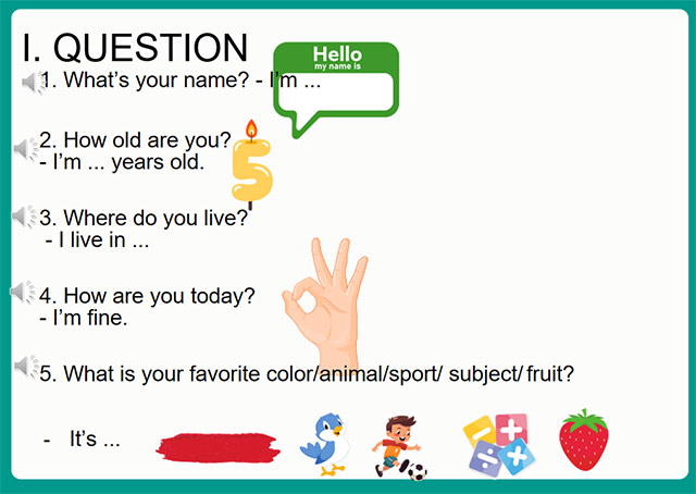 PowerPoint Topic All about yourself