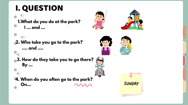 PowerPoint Topic At the Park