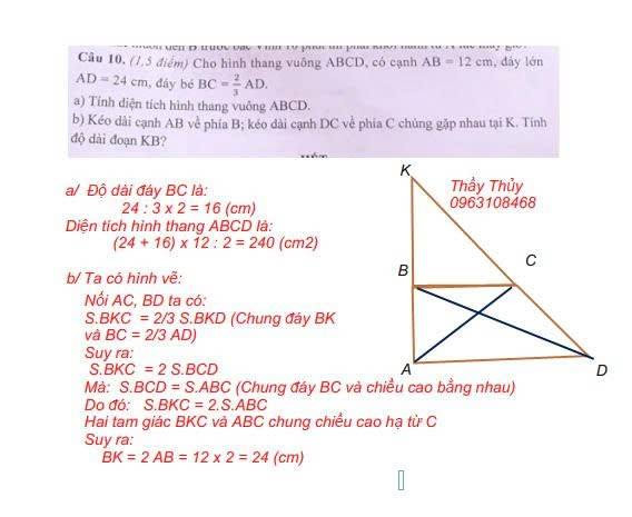 Đề thi vào lớp 6 môn Toán trường THCS Tam Dương