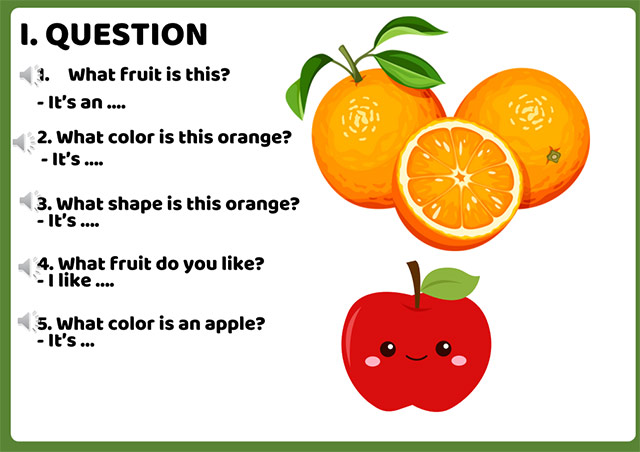 PowerPoint Topic Fruits