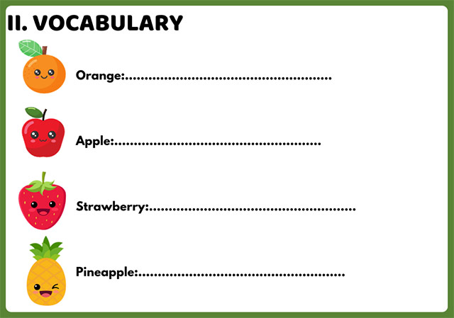 PowerPoint Topic Fruits