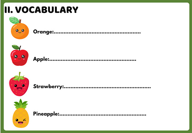 PowerPoint Topic Fruits