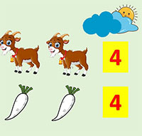 Giáo án mầm non: Đếm đến 4, nhận biết số lượng trong phạm vi 4