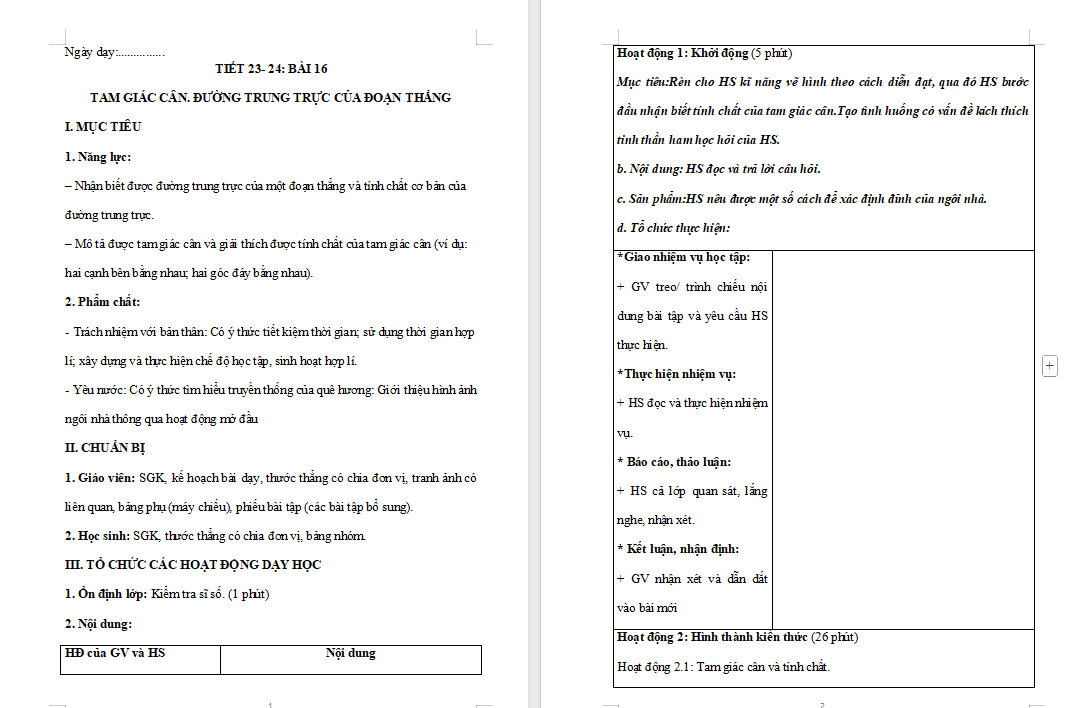 Đường trung trực của đoạn thẳng