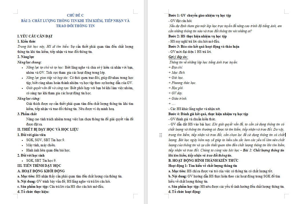 PowerPoint Tin học 9 Cánh diều Bài 2 Chủ đề C