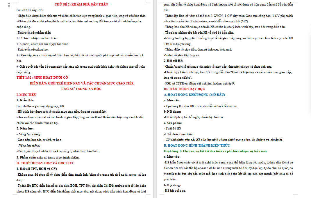 PowerPoint HĐTN 9 Bài 1 Chủ đề 2 Kết nối tri thức