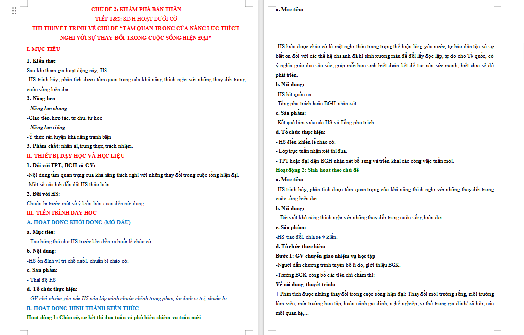  Khám phá khả năng thích nghi của bản thân