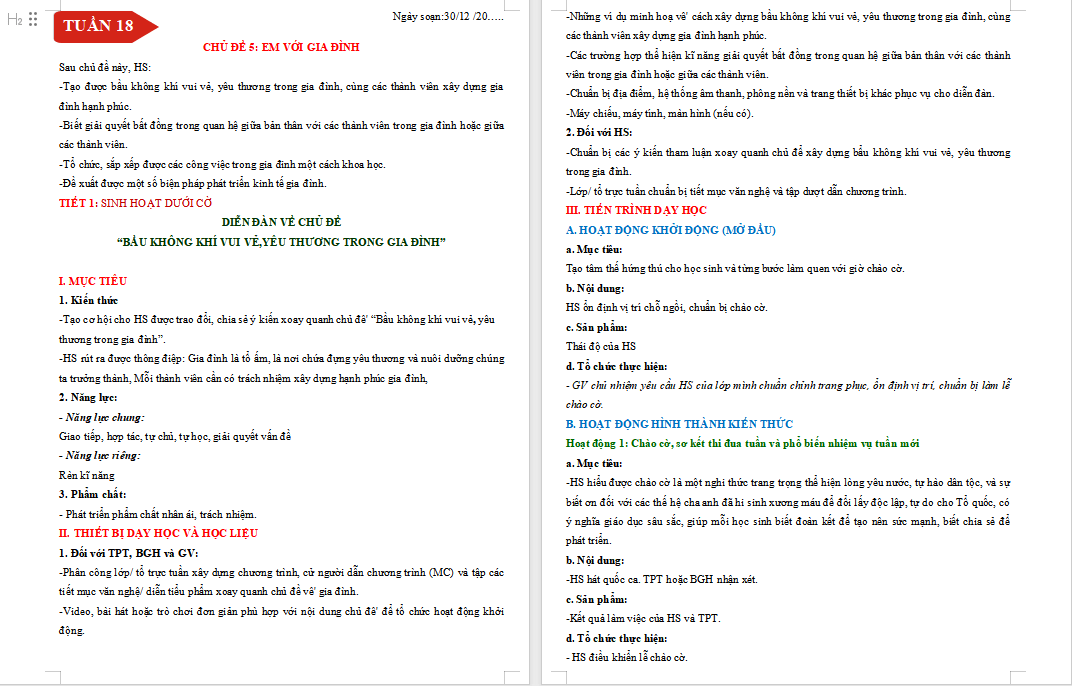 Giáo án HĐTN 9 Kết nối tri thức Bài 1 Chủ đề 5