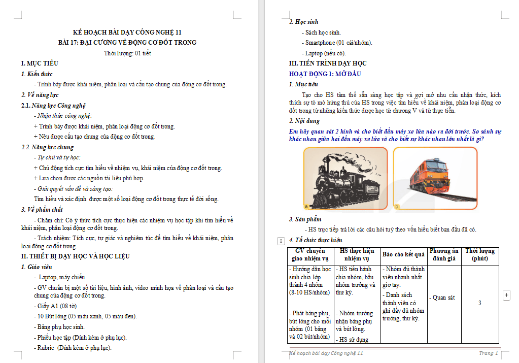  Đại cương về động cơ đốt trong