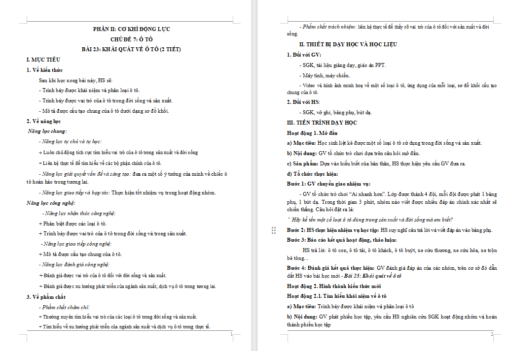 Khái quát về ô tô