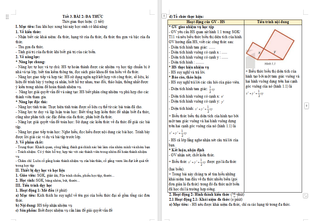  PowerPoint Toán 8 Bài 2 Đa thức