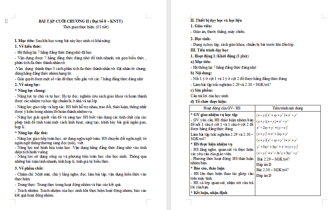 PowerPoint Toán 8: Bài tập cuối chương 2 