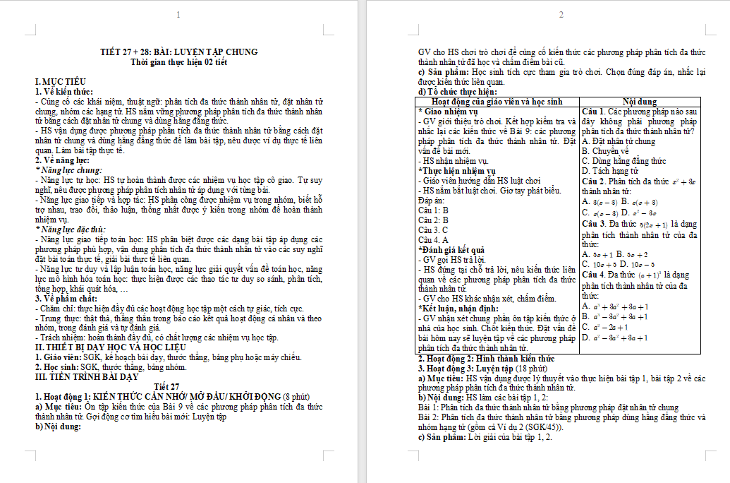 PowerPoint Toán 8: Luyện tập chung trang 45