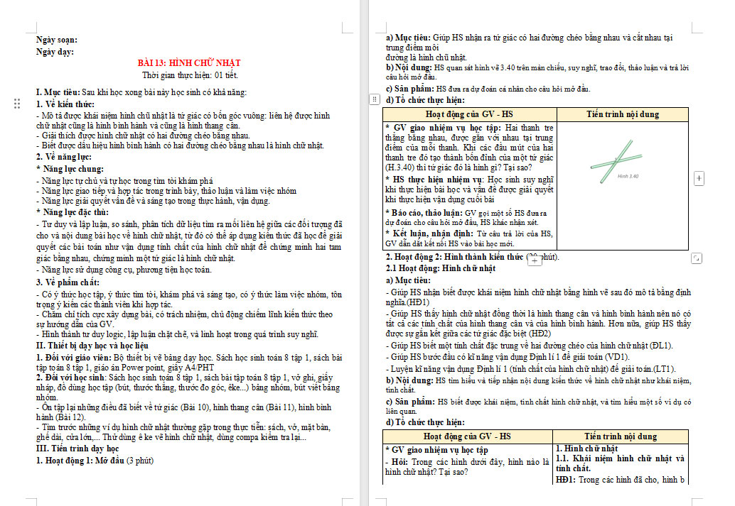 PowerPoint Toán 8 Bài 13: Hình chữ nhật