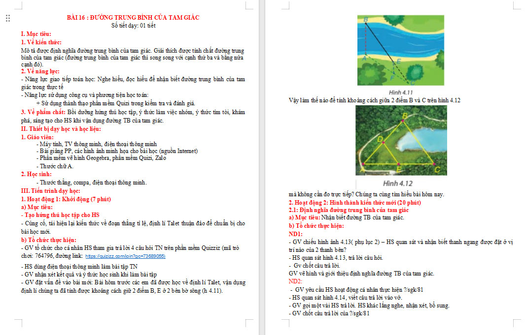 PowerPoint Toán 8 Bài 16: Đường trung bình của tam giác