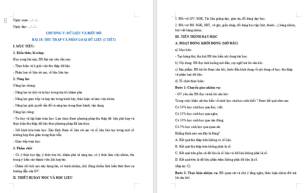 PowerPoint Toán 8 Bài 18: Thu thập và phân loại dữ liệu