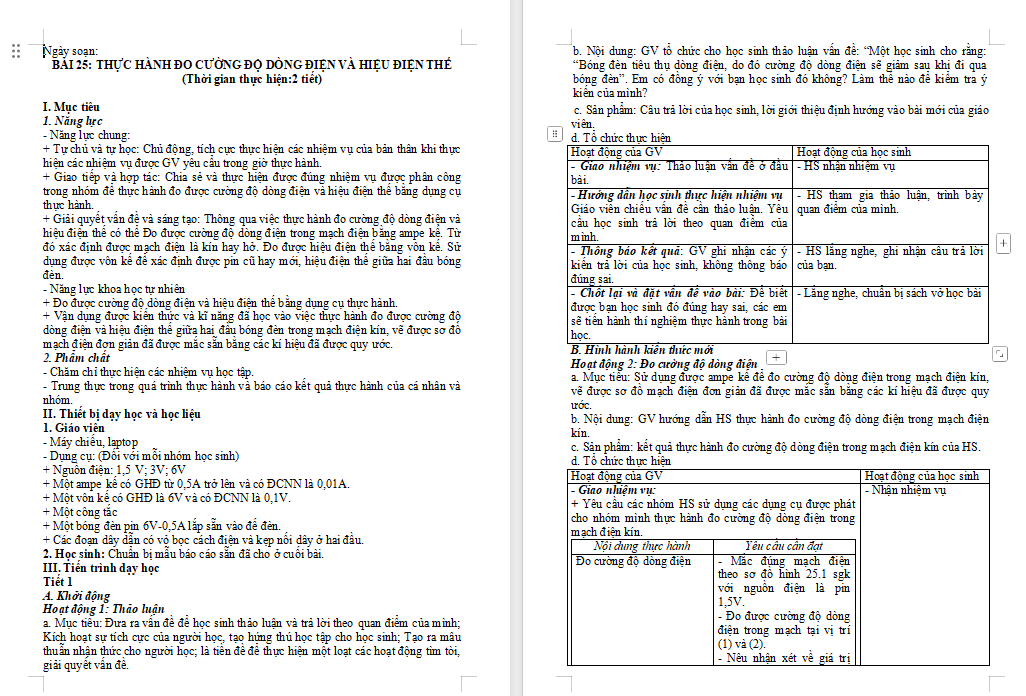 Tác dụng của dòng điện