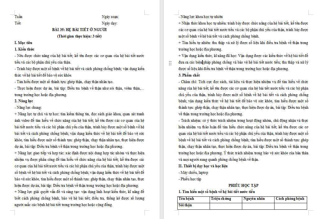 Tác dụng của dòng Sinh học cơ thể người