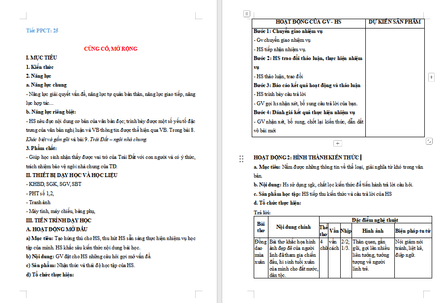 Ngữ văn 7 Bài 2: Củng cố mở rộng