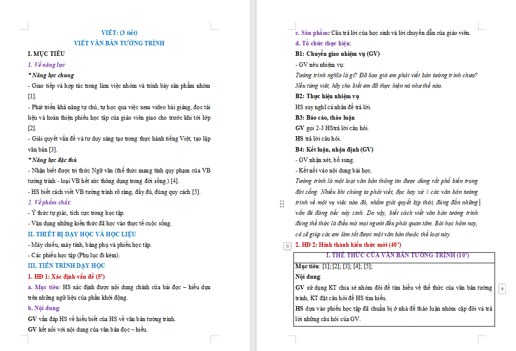 Viết văn bản tường trình