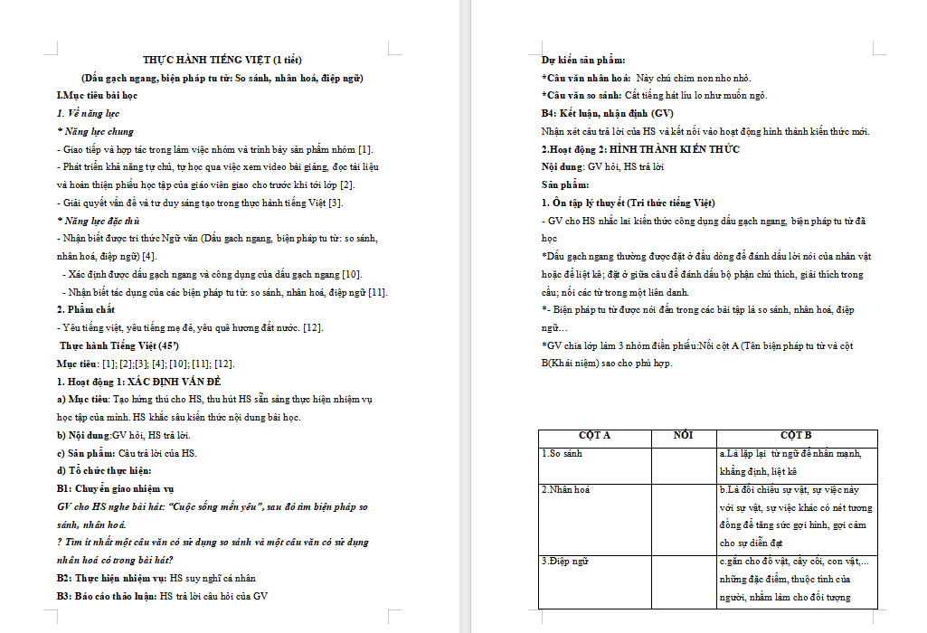  Thực hành tiếng Việt trang 110