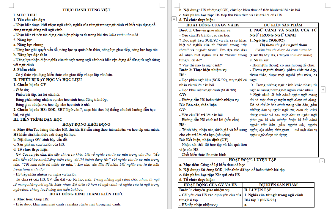 Thực hành tiếng Việt trang 92