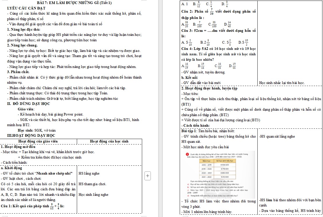 Giáo án Toán 5 Bài 7 file word