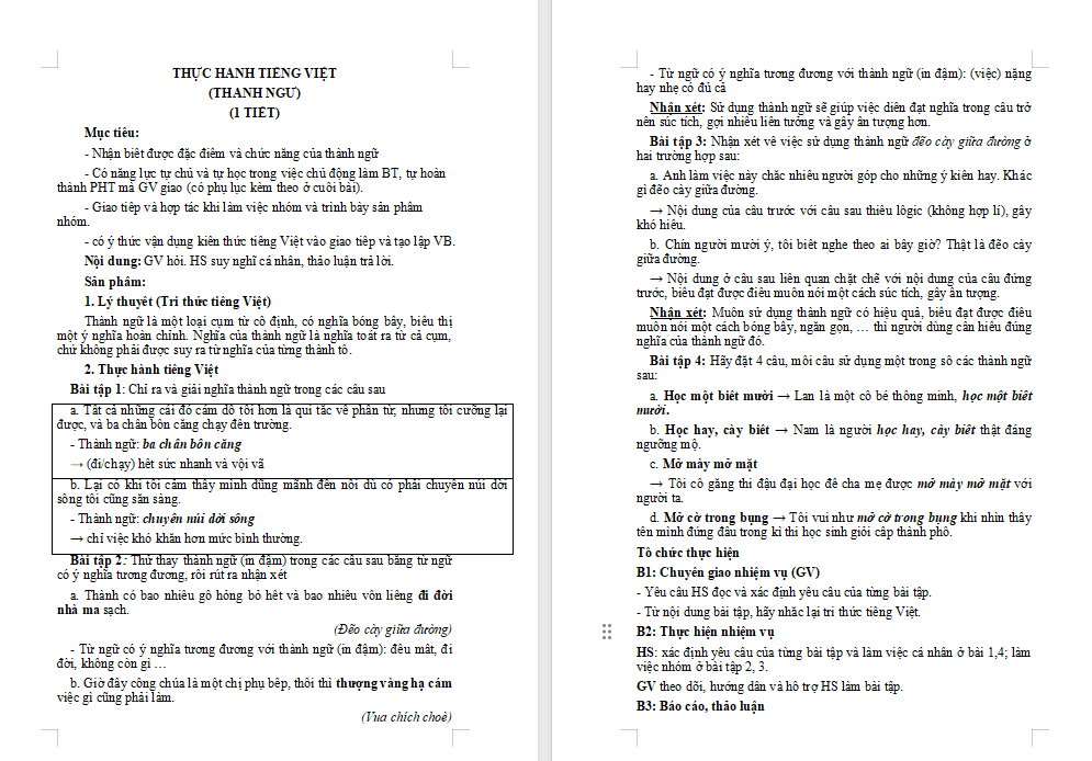 Thực hành tiếng Việt trang 10