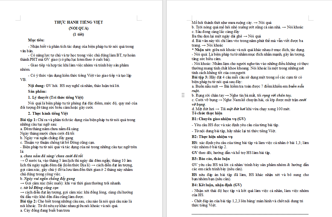 Ngữ văn 7 Bài 6: Thực hành tiếng Việt trang 13