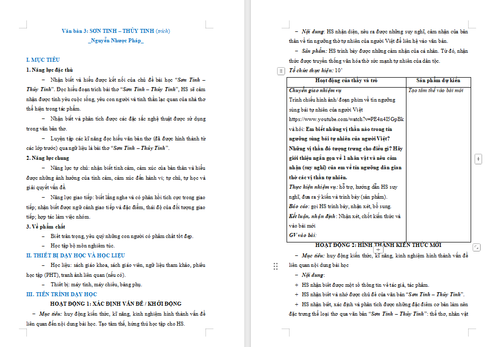 PowerPoint Ngữ văn 9 Bài 1: Sơn Tinh Thủy Tinh