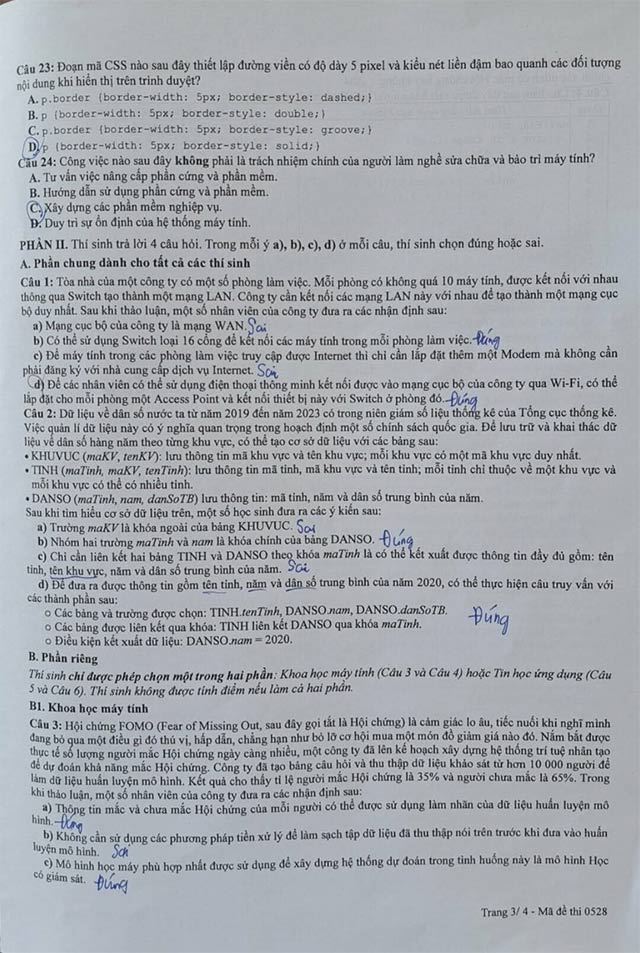 môn Tin học THPT Quốc gia 2025