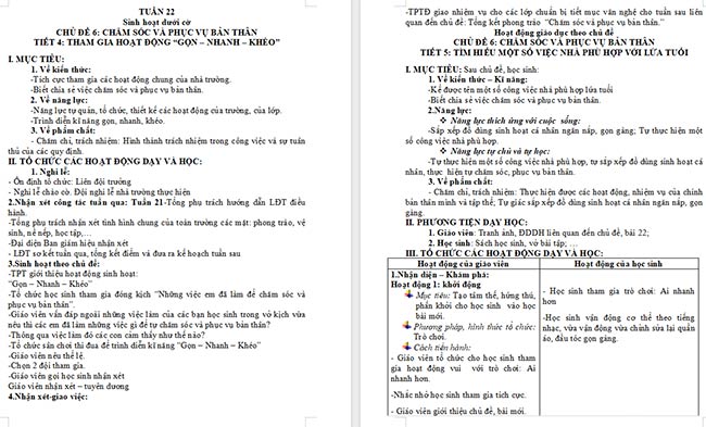 Giáo án Hoạt động trải nghiệm 2 Tuần 22