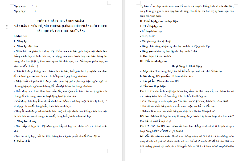 PowerPoint Ngữ văn 9: Yên Tử núi thiêng