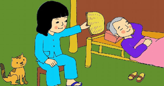 Bài thơ Quạt cho bà ngủ
