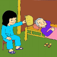 Bài thơ Quạt cho bà ngủ